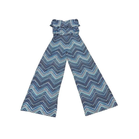 White House Black Market Strapless Pant Set One Piece Striped Romper XS - Picture 3 of 3